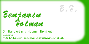 benjamin holman business card